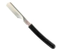 Parker Rasoir droit non pliable Director Chrome - japonaise avec manche en acier inoxydable, manche ergonomique noir et capuchon de protection de lame - Idéal pour les professionnels - 5 lame
