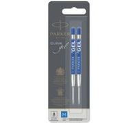 Parker recharges pour stylo gel | pointe moyenne (0,7 mm) | encre bleue QUINK | lot de 2