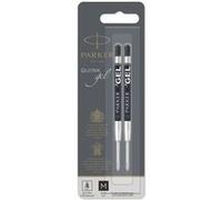 PARKER recharge bille gel, pointe moyenne, noire, blister X 2 Noir G