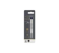 PARKER recharge bille Quinkflow, pointe moyenne, noire, blister X 2