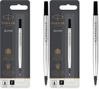 Parker recharge pour rollerball - pointe fine - encre noire (Lot de 2)