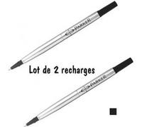 Parker - Recharge pour stylo roller Quink Z41 - Pointe moyenne 0,7 mm - Noir - Lot de 3