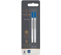 Parker Recharges pour stylo roller QUINK pointe moyenne encre bleue lot de 2