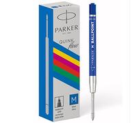 Parker recharges pour stylo bille | pointe moyenne | encre bleue QUINKflow | lot de 20