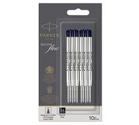 Parker Recharges pour stylo-bille QUINKflow - Pointe moyenne, encre noire - Lot de 10