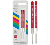 Parker recharges pour stylo bille | pointe moyenne | encre rouge QUINKflow | lot de 2