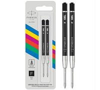 Parker recharges pour stylo gel | pointe fine (0,5 mm) | encre noire QUINK | lot de 2
