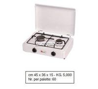 Parker réchaud 2 feux valvolato avec plateau amovible et soupapes de sécurité bloc gaz méthane