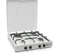 PARKER Réchaud 4 feux - émaillé blanc - Sécurité d'allumage - 2,8kW, 2,3kW, 1,65kW, 0,9kW