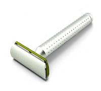Parker Safety Razor - L'AeroShave XL : Rasoir de sécurité à double tranchant en aluminium CNC (manche long) + 5 lames - Exposition de la lame de haute précision pour un rasage confortable - Pour homme