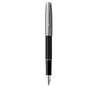 Parker Sonnet Essentiel Stylo plume, Noir, Plume moyenne, encre bleue, Coffret cadeau