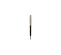 PARKER Sonnet Premium Stylo bille, métal et Noir, Recharge noire pointe moyenne, Coffret cadeau