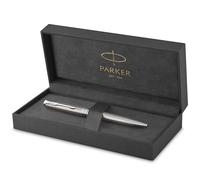 Parker – Stylo bille Sonnet – Acier inoxydable, attributs palladium – Encre noire, pointe moyenne