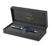 Parker Sonnet stylo bille luxe | laque bleu | pointe moyenne | encre noir | coffret cadeau