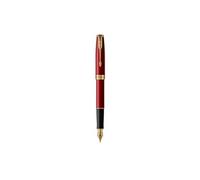 Parker Sonnet stylo plume | rouge intense avec attributs or | plume fine | coffret cadeau