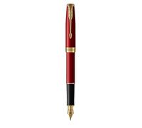 Parker Sonnet stylo plume | rouge intense avec attributs or | plume moyenne | coffret cadeau