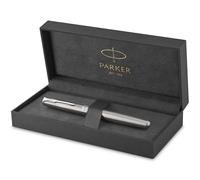 Parker – Stylo roller Sonnet acier inoxydable palladium pointe fine – encre noire – coffret cadeau