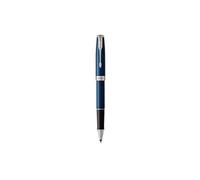 PARKER Sonnet Stylo roller, Bleu satiné, Recharge noire pointe fine, Coffret cadeau