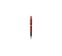 PARKER Sonnet Stylo roller, laque rouge, Recharge noire pointe fine, Coffret cadeau
