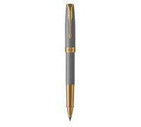 Parker Sonnet stylo roller | premium argent ciselé avec attributs or | pointe fine | encre noire | coffret cadeau