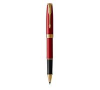 Parker Sonnet stylo roller | rouge intense avec attributs or | pointe fine | encre noire | coffret cadeau