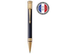 Parker stylo-bille Duofold Prestige Chevron Bleu - pointe moyenne - encre noire