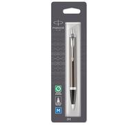 Parker stylo-bille IM - expresso foncé avec pointe moyenne et recharge d’encre bleue - Emballé sous blister