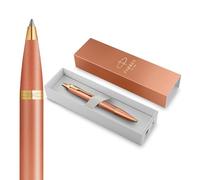 Parker Stylo bille IM Writing Rituals | Orange exaltant avec dégradé | Finitions or | Pointe moyenne | Encre bleue | Coffret cadeau