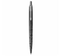 Parker Stylo bille Jotter Edition Spéciale New York, corps satin noir, motif tours NYC, pointe moyenne, encre bleue, coffret cadeau