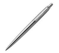 Parker Stylo bille Jotter Acier inoxydable, attributs chromés, pointe moyenne, encre bleue