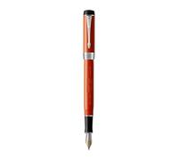 Parker stylo-plume Duofold Classique Big Red Vintage, taille Centennial, plume moyenne en or massif, encre noire et convertisseur