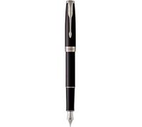 Parker - Stylo Plume Sonnet Laquã© Noir Plume Moyenne - Noir