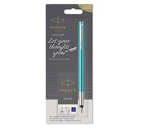 PARKER - Stylo Plume Vector, 3 Coloris Aléatoires avec 5 Cartouches Bleu Gratuites