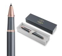 Parker Stylo roller IM | Collection Finishing Touch | Finition ardoise | Pointe moyenne avec recharge d'encre noire | Coffret cadeau