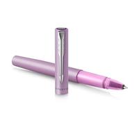 Parker stylo roller Vector XL | Laque lilas métallisée sur laiton | Pointe fine avec recharge d’encre noire | Étui cadeau