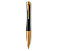 Parker Urban Twist stylo-bille | noir mat avec finitions dorées | pointe moyenne et recharge d’encre bleue | coffret cadeau