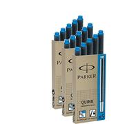 Parker Z44 Pack de 5 cartouches d'encre Noir, 15 Patronen, bleu, 5