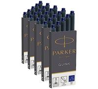 Parker Z44 Pack de 5 cartouches d'encre Noir, 25 Patronen, bleu, 5