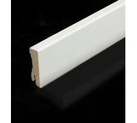 Parkettbörse Plinthe blanche film solide avec noyau en bois 16 x 58 x 2500 mm avec fraisage de clips Nouveau produit Dupliquer