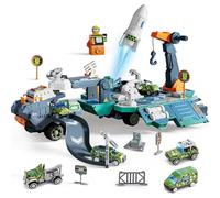 Parking avec rampe - Grande station de jeu spatiale avec voitures et fusée, lumière et son - Kit de voiture pour enfants à partir de 3 à 10 ans