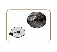 PARKING FACIL | Miroir De Sécurité Intérieur Ø 40 cm Avec Ancrage Mural Inclus | Haute Résistance Aux Chocs | Matériau Acrylique Aluminisé Protégé Par Un Joint En Caoutchouc Noir