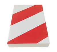 PARKING FACIL - Protecteur Mural pour Garage - 295 x 195 x 40 mm - Rouge/Blanc - Protège Les Portes et Les Pare-Chocs des Voitures dans Les Parkings