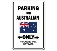 Parking for Australian Only Australia Flag National Pride Love Affiche en métal 20,3 x 30,5 cm