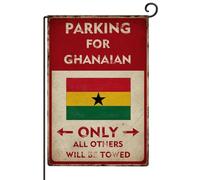 Parking pour le Ghanéen uniquement tous les autres seront remorqués Drapeaux de jardin pour l'extérieur vertical double face en toile de jute drapeaux de campagne nationale drapeaux de jardin