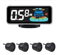 Parking Radar d'Alerte Kit capteurs stationnement Radar Multiple rétro-éclairage système d'affichage LED Parktronic moniteur sauvegarde Assistant(Gray sensors,8 sensors)