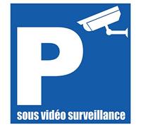 Parking sous vidéo surveillance - 20x20cm - Sticker/autocollant