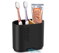 PARKMANI Porte Brosses à Dents Electrique, Support Brosse a Dent, Détachable pour la Porte Brosse à Dents Electrique avec Drainage pour la Famille, Les Enfants (Black, Medium)