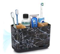 PARKMANI Porte Brosses à Dents Electrique, Support Brosse a Dent, Détachable pour la Porte Brosse à Dents Electrique avec Drainage pour la Famille, Les Enfants (Marble Black, Large)