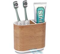 PARKMANI Porte Brosses à Dents Electrique, Support Brosse a Dent, Détachable pour la Porte Brosse à Dents Electrique avec Drainage pour la Famille, Les Enfants (Wood Grain, Medium)