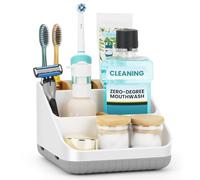 PARKMANI Porte Brosses à Dents pour la Salle de Bain, Organiseur de Brosses à Dents Electrique, Porte Brosses à Dents et Porte Dentifrice à 6 Fentes pour Les Enfants et la Famille (White)